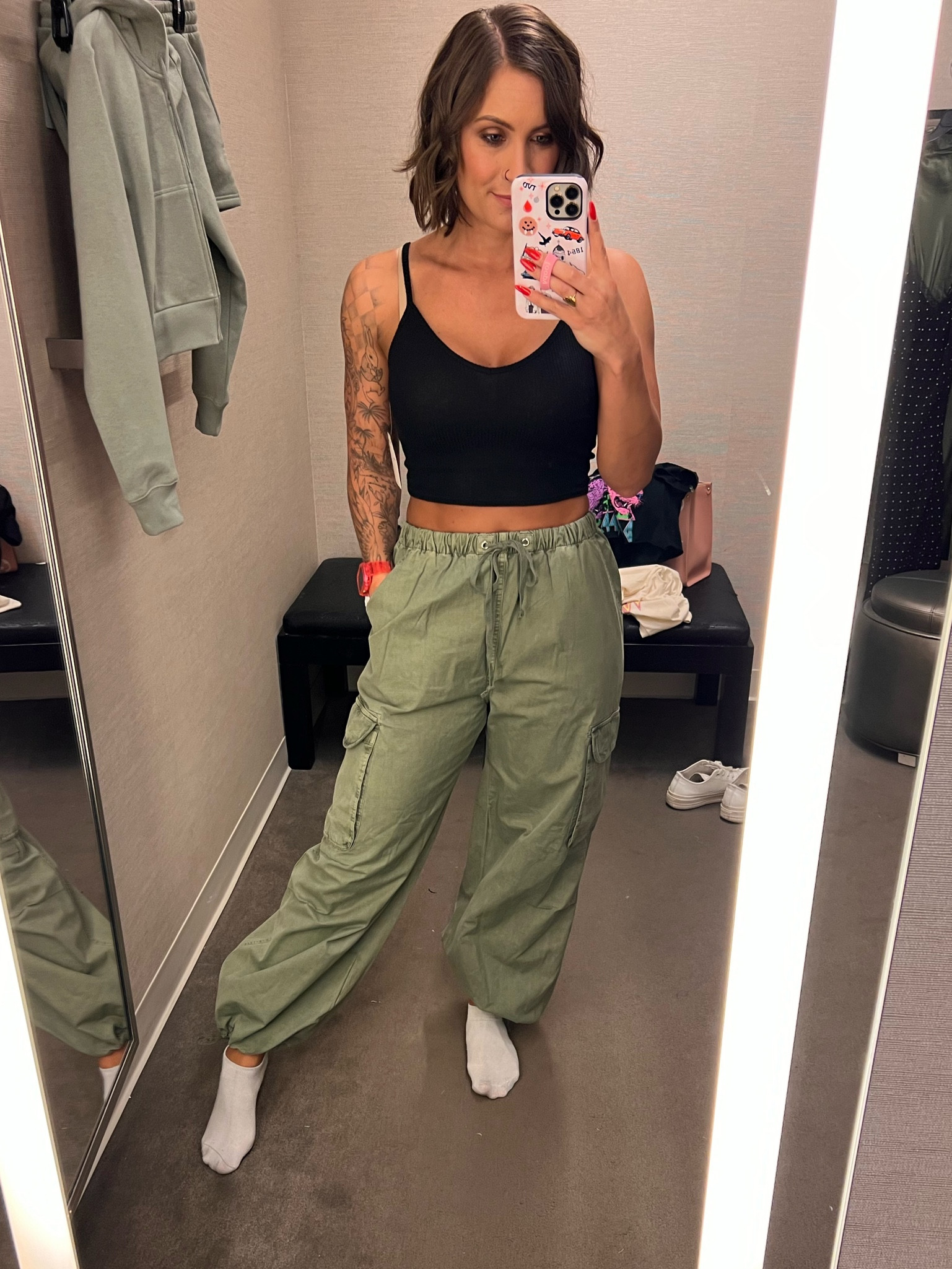 These cargo pants did come home with me. Have pockets and a drawstring around the waist and ankles. I’m wearing a small  

#LTKSummerSales #LTKSaleAlert #LTKxNSale
