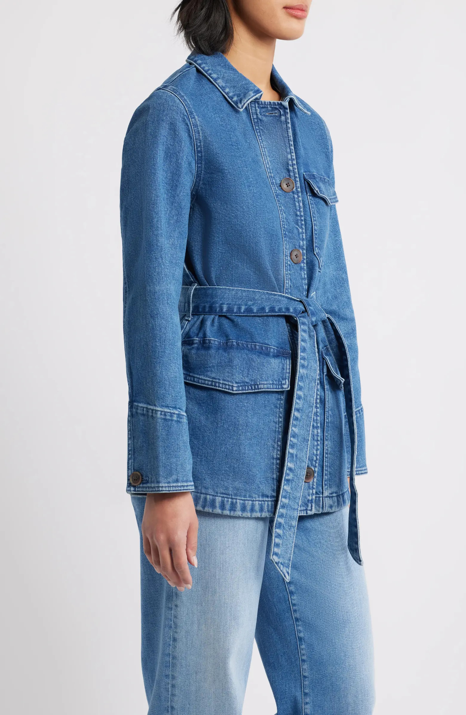 Belted Denim Chore Jacket | Nordstrom