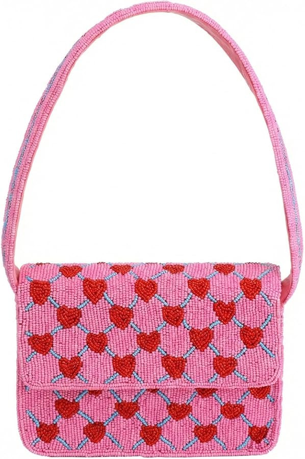 Sunnymove Beaded Shoulder Bag - Handmade Beaded Handbag, Clutch, Purse for Valentine's Day Her Wo... | Amazon (US)