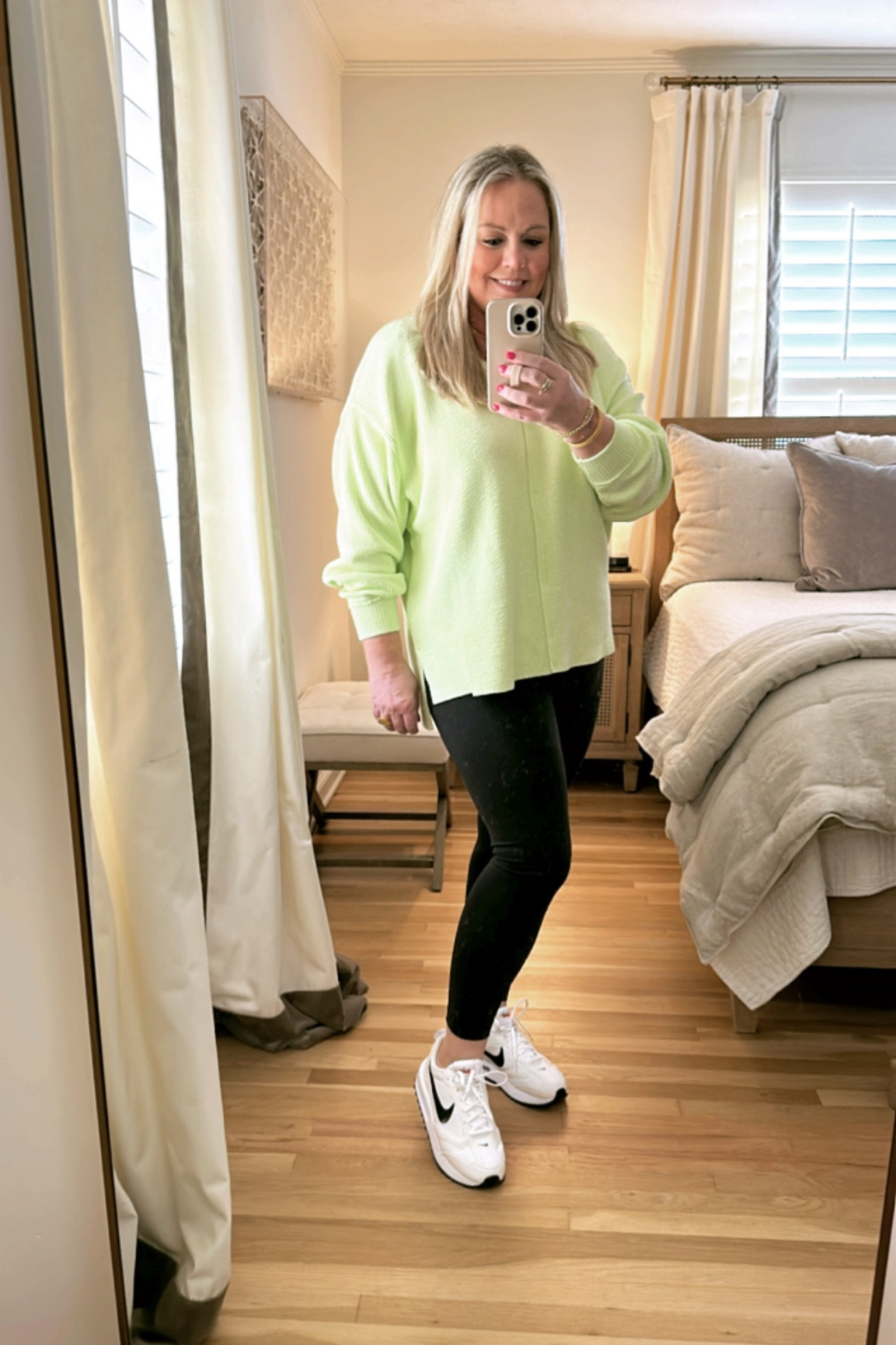 The obsession with this sweatshirt continues!! Give me all the neon! My go to leggings going on 10 years and the cutest new Nikes I’m loving! 

#LTKfit #LTKSeasonal #LTKFind