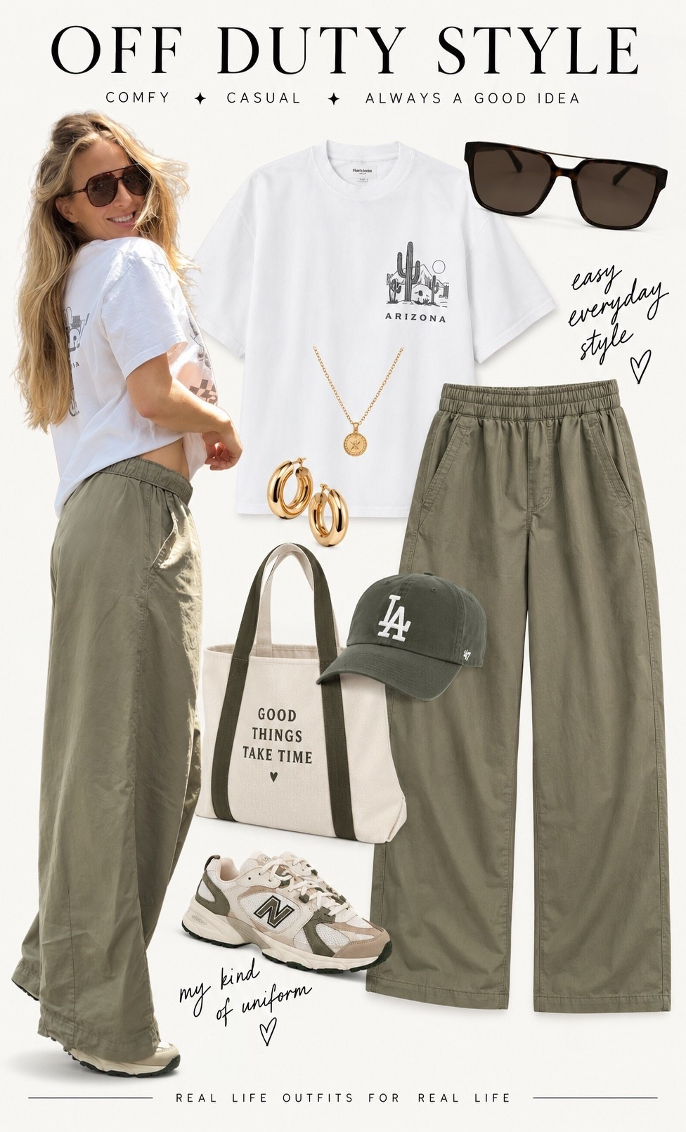 Cute casual comfy outfit baggy pants with a T-shirt. I’m wearing XS in these pants from urban outfitters

#LTKootd #LTKgrwm #LTKOver40