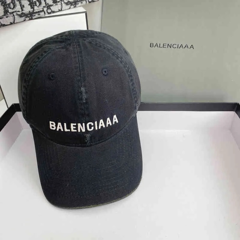 Balencaigass Hat 2022 Original High Quality Correct Version b Paris Washed Holes to Make Old Base... | DHGate