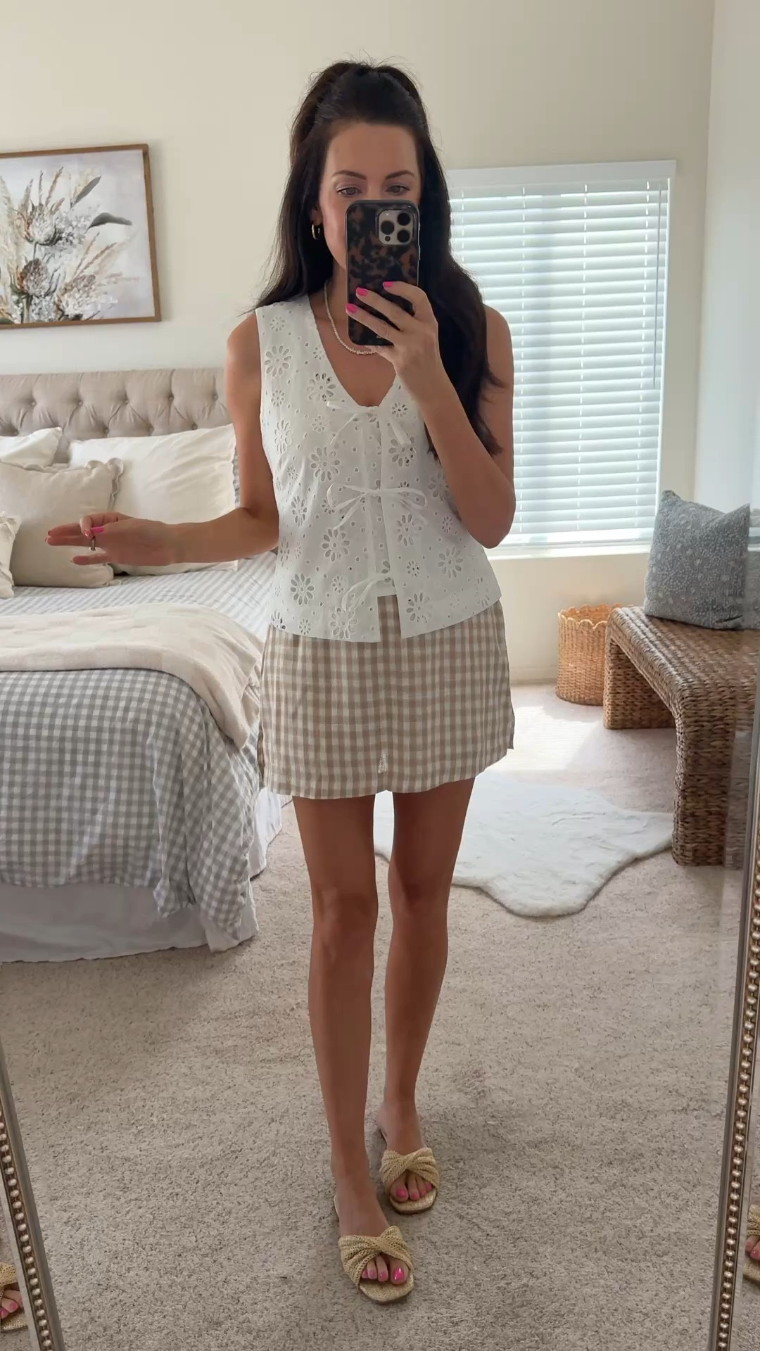 @kohls #AD #kohlspartner #kohlsfinds 
Currently on sale!!!
Small eyelet top
Small gingham skort 
Love this easy, cute outfit for spring! Dress it up or keep it casual😍

#LTKSaleAlert #LTKootd #LTKSeasonal