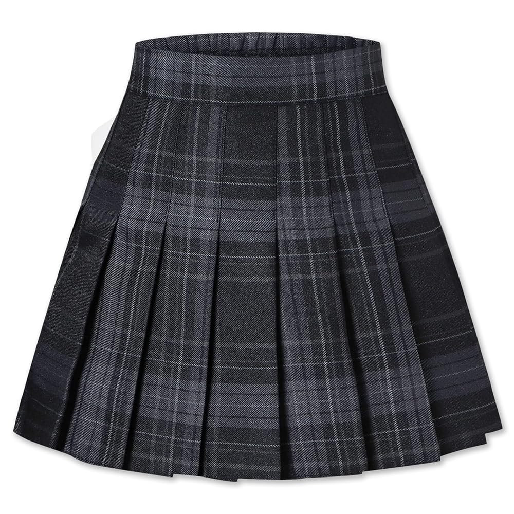 SANGTREE Women Plaid Pleated Skirt School Uniform High Waist Plus Size A Line Skort for Girls wit... | Amazon (US)