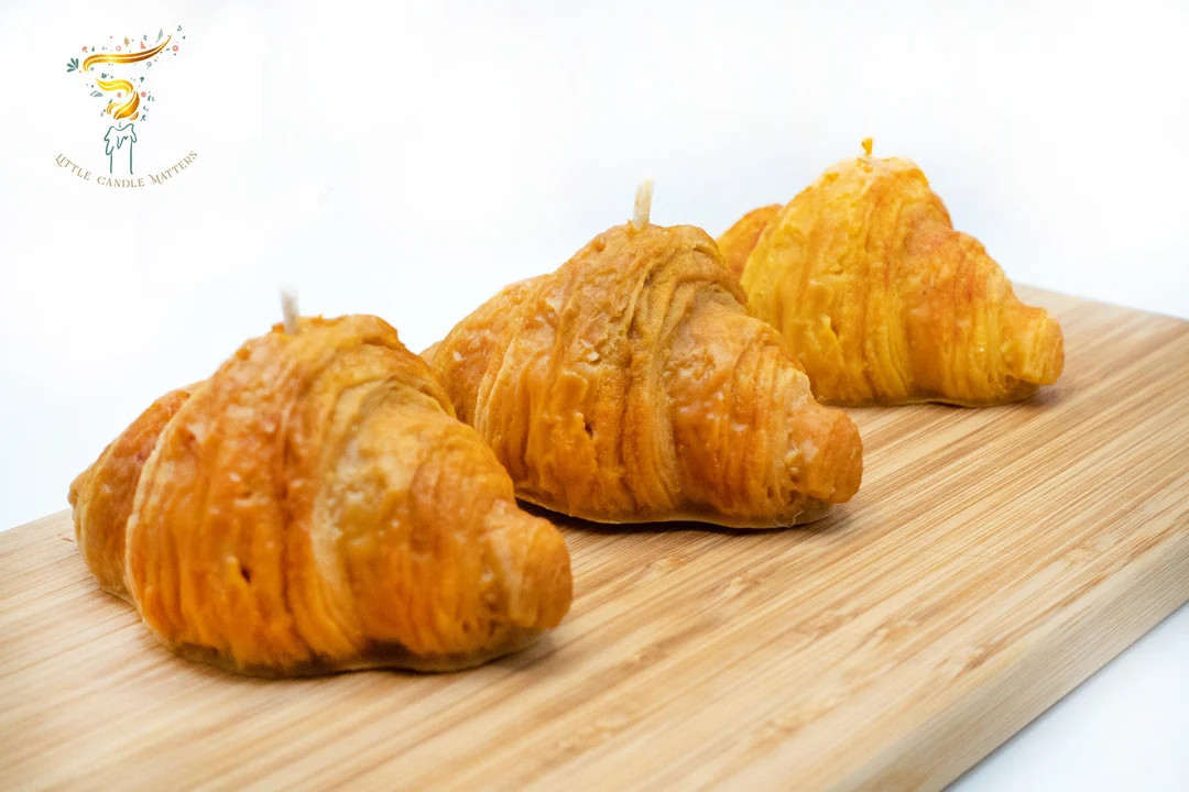 Scented Croissant Candle Perfect Gift Funny, Handmade, Unique, Decorative Surprise Gift Valentine... | Etsy (US)