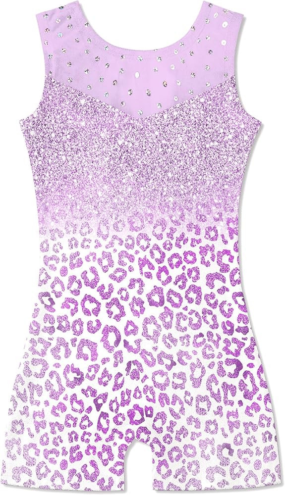 uideazone Gymnastics Leotards for Girls Ballet Unitards Biketard Toddler Sequin Mesh Stitching‌... | Amazon (US)