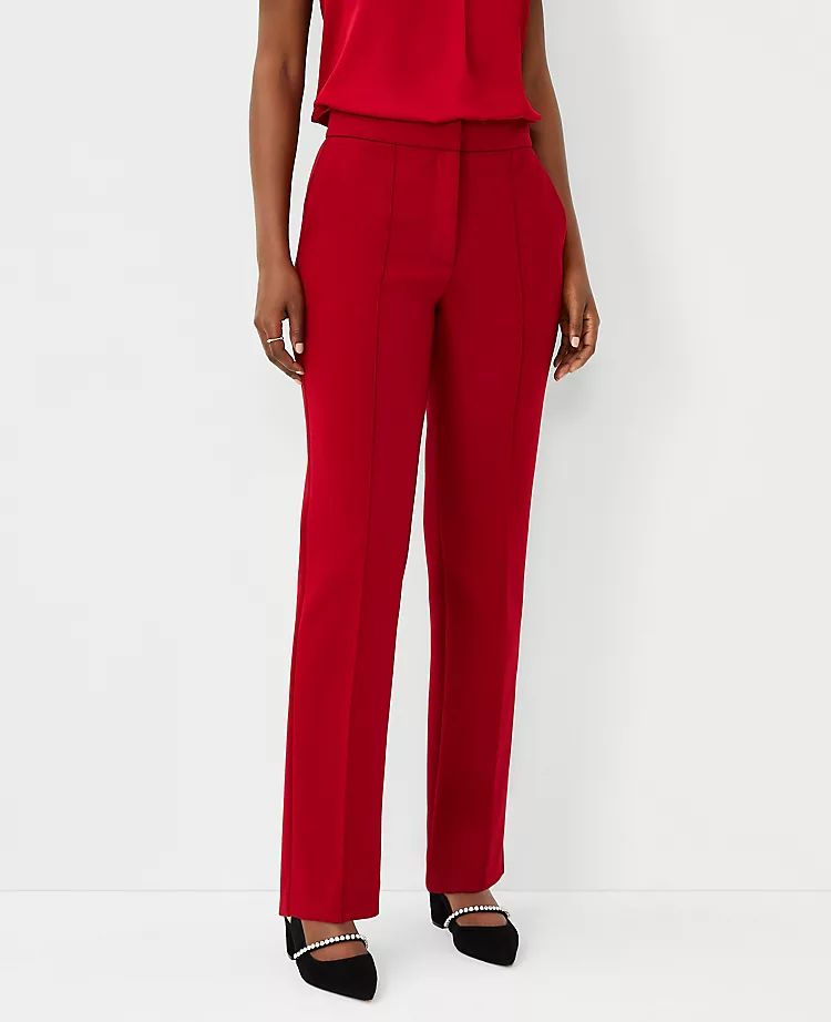 The High Waist Straight Pant in Double Knit | Ann Taylor (US)