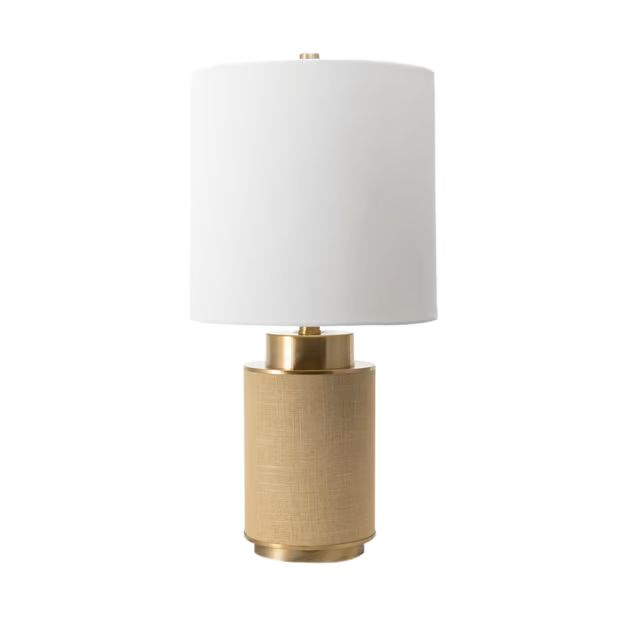 Beige 24-inch Draped Iron Vase Table Lamp | Rugs USA