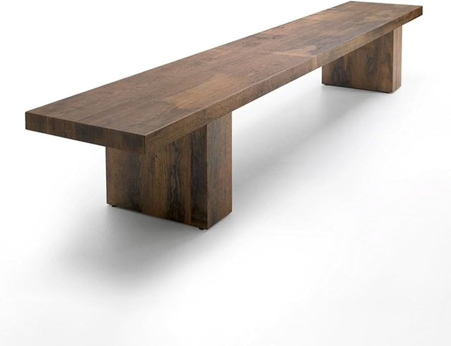 Rustic Wooden Bench for Indoor Use, 120cm Farmhouse Dining Room Seat, Skinny End of Bed Bench - S... | Amazon (CA)