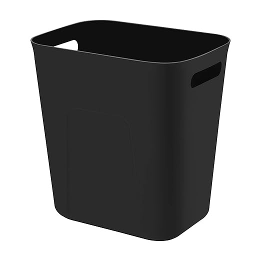 UUJOLY Plastic Small Trash Can Wastebasket, Garbage Container Basket for Bathrooms, Laundry Room,... | Amazon (US)