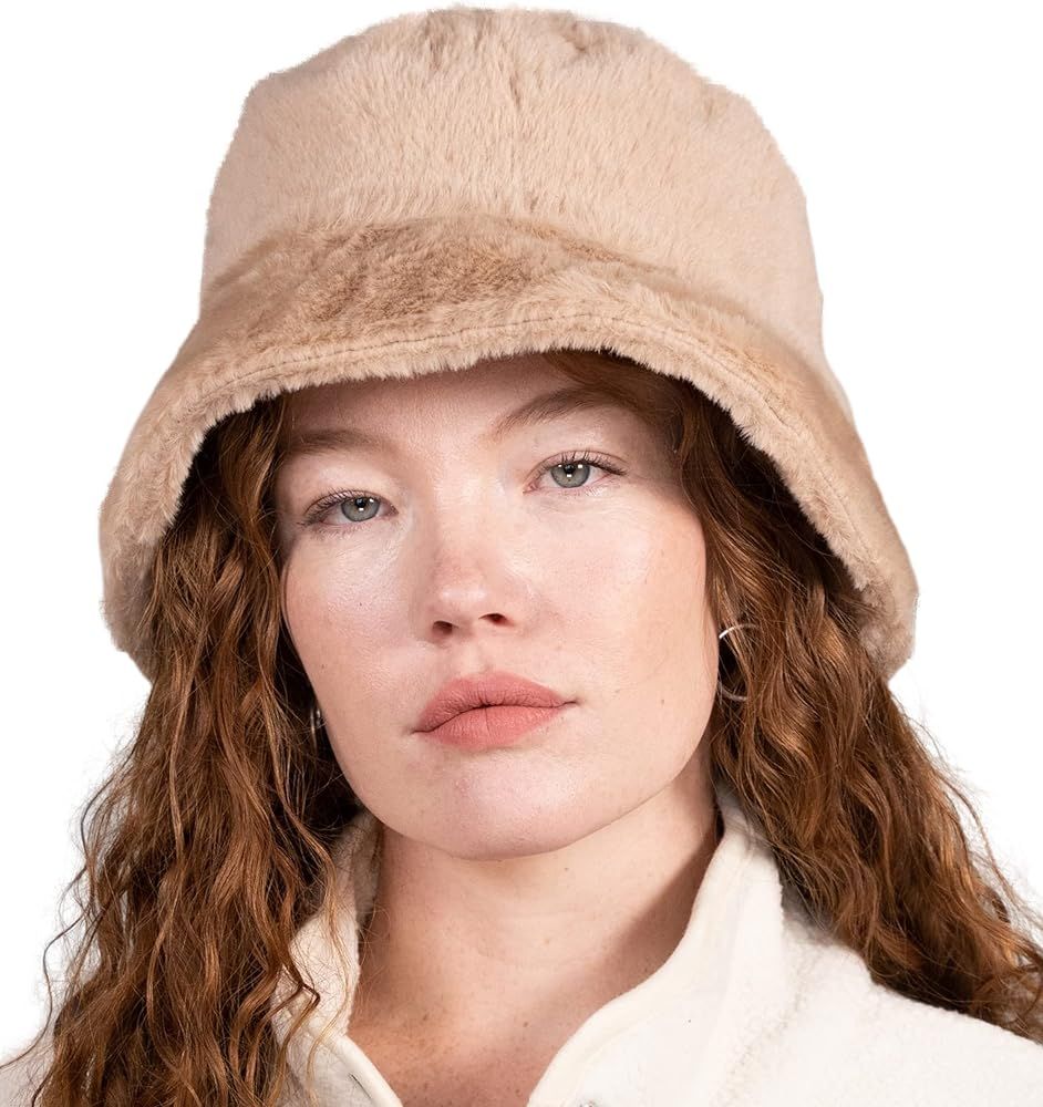 Brook + Bay Faux Fur Bucket Hat - Fuzzy Bucket Hats & Fur Hat - Winter Bucket Hat, Fluffy Bucket Hat | Amazon (US)