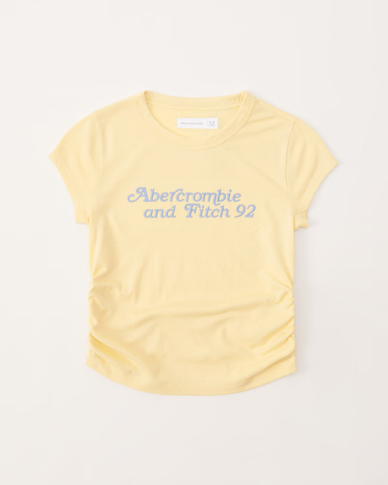 logo side ruched tee | Abercrombie & Fitch (US)