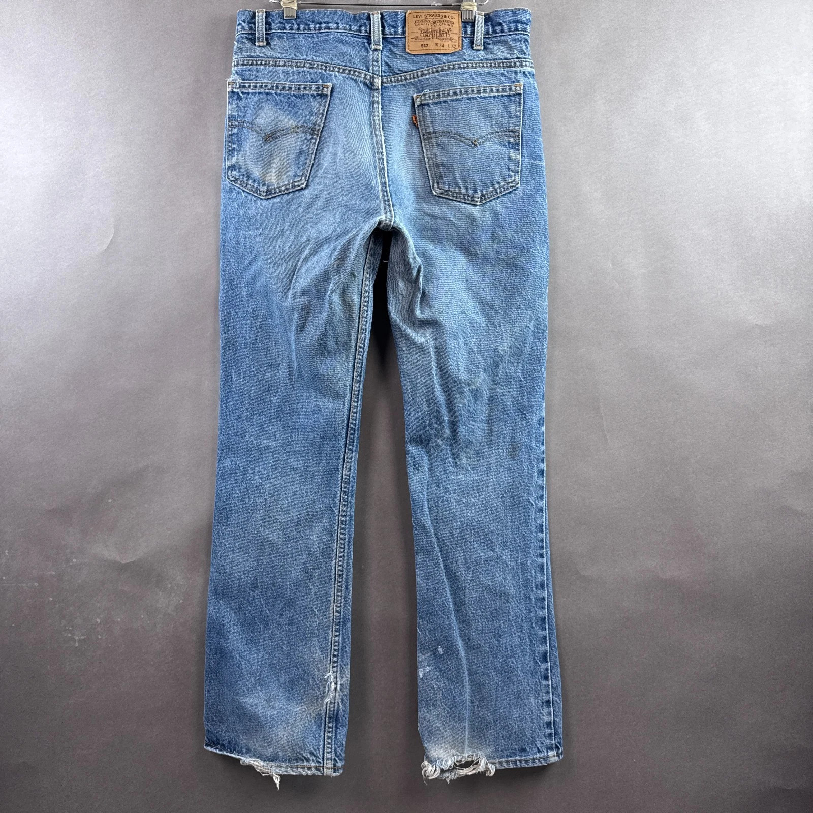 Vintage Levis 517 Jeans Men 32x32 Blue 90s Orange Tab Bootcut Made US (Tag34x32) | eBay | eBay US