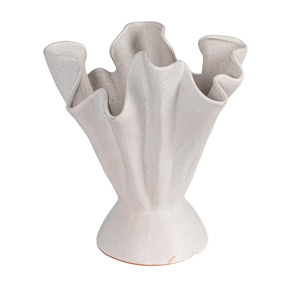Stoneware Ruffled Vase with Reactive Glaze | Target