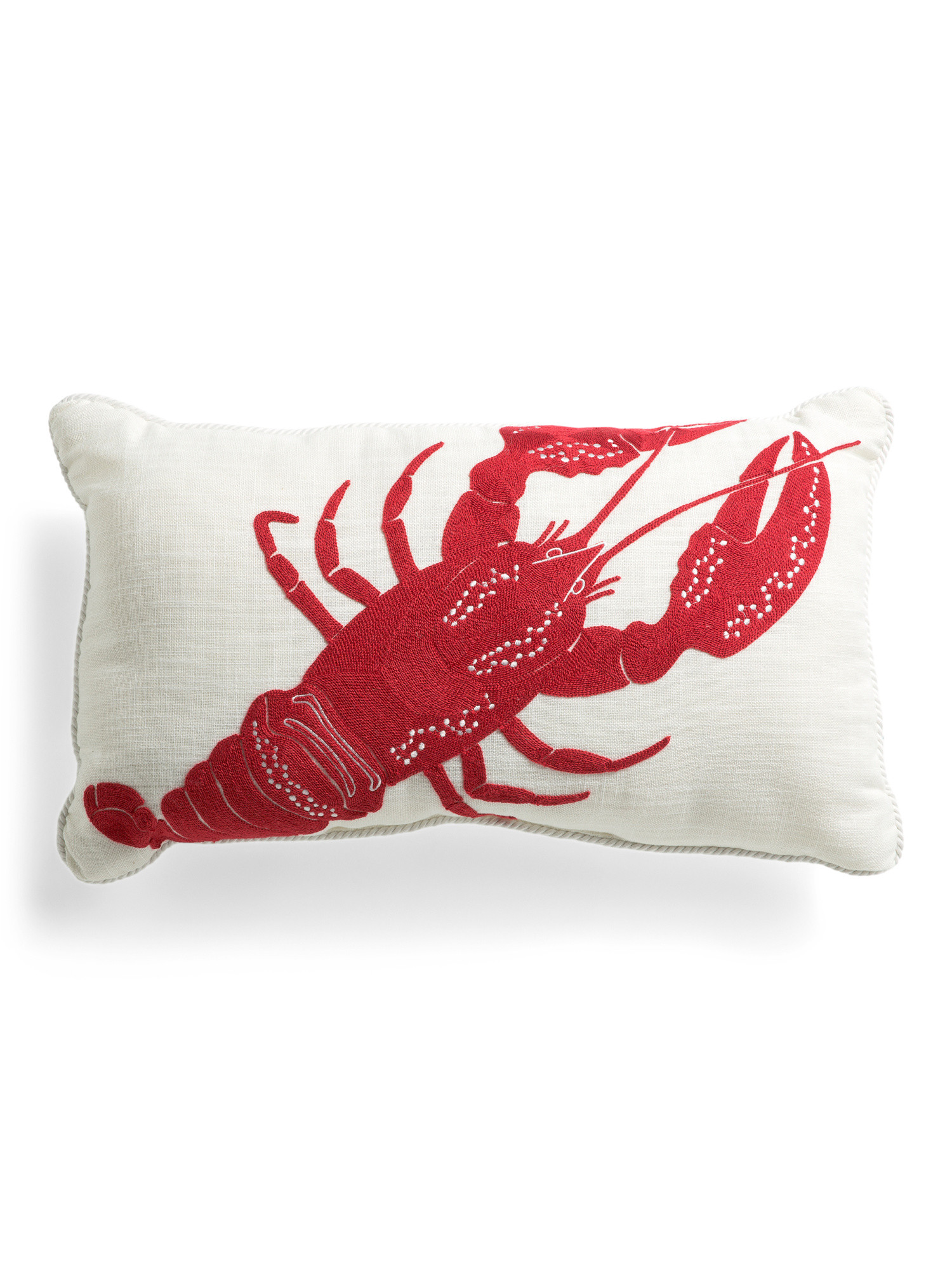 14x24 Embroidered Lobster Outdoor Pillow | TJ Maxx