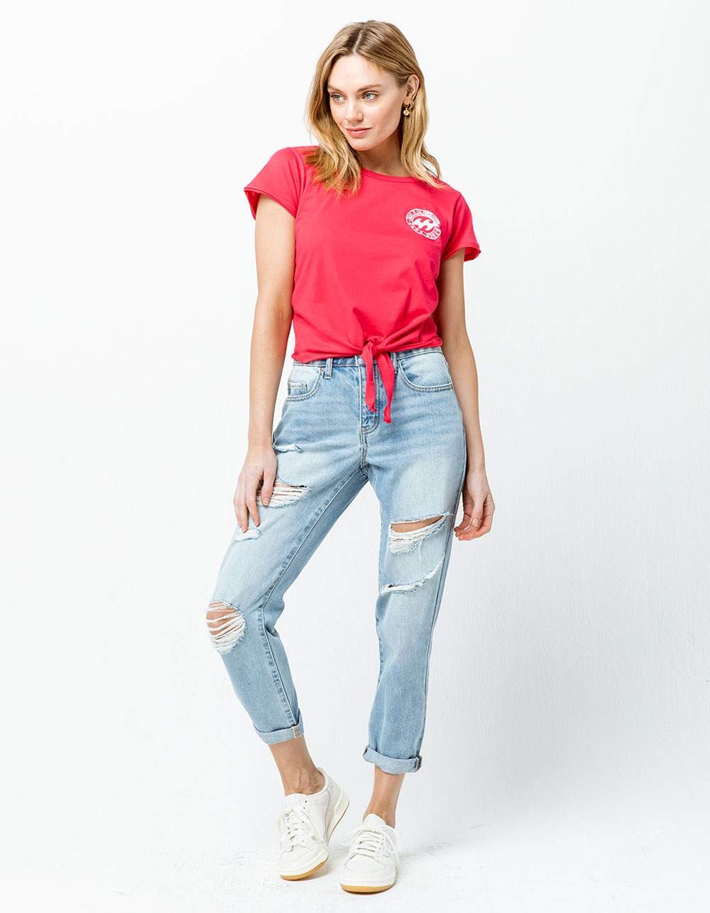 RSQ SOHO RIPPED MEDIUM WASH BOYFRIEND JEANS | Tillys