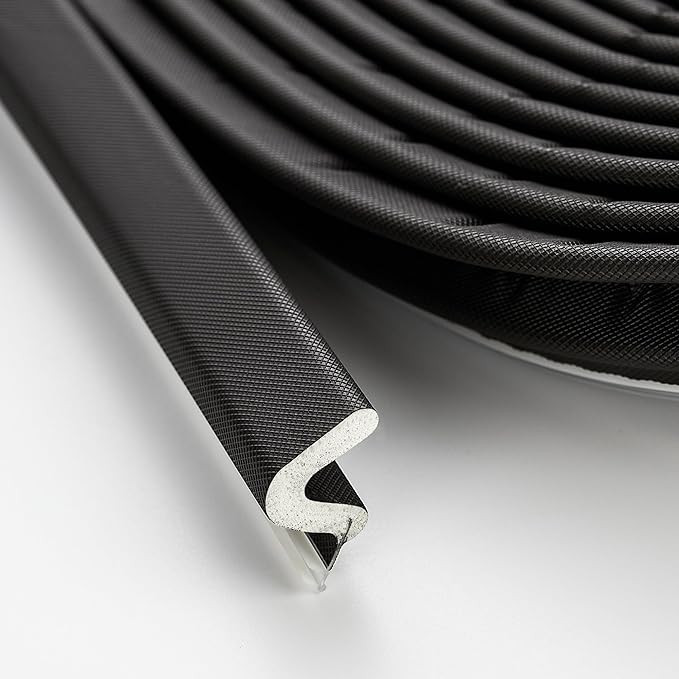 Ravinte Weather Stripping Door Seal, Q-Shaped Kerf Foam Strip, 26 FT, Black | Amazon (US)