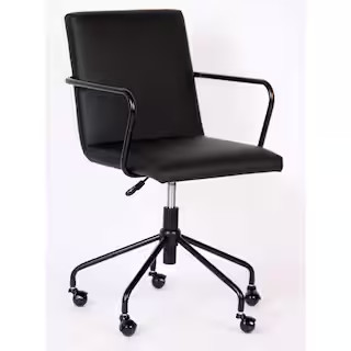 ACESSENTIALS Logan Rolling Desk Chair in Black 0237401 - The Home Depot | The Home Depot