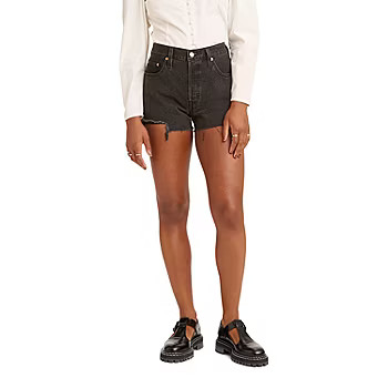 Levi's® Women's 501™ Original High Rise Denim Short, Color: Lunar Black - JCPenney | JCPenney