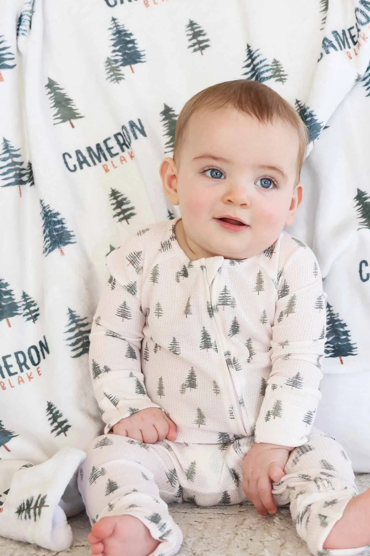 Evergreen Bamboo Waffle Convertible Zip Romper | Caden Lane