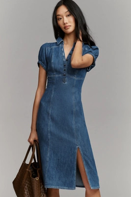Pilcro Buttondown Denim Midi Dress | Anthropologie (US)