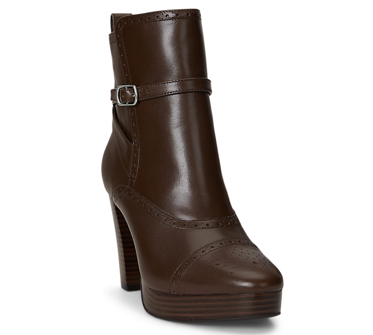 Lauren Ralph Lauren Women's Mckinsey Dress Booties - Dark Hickory | Macy's