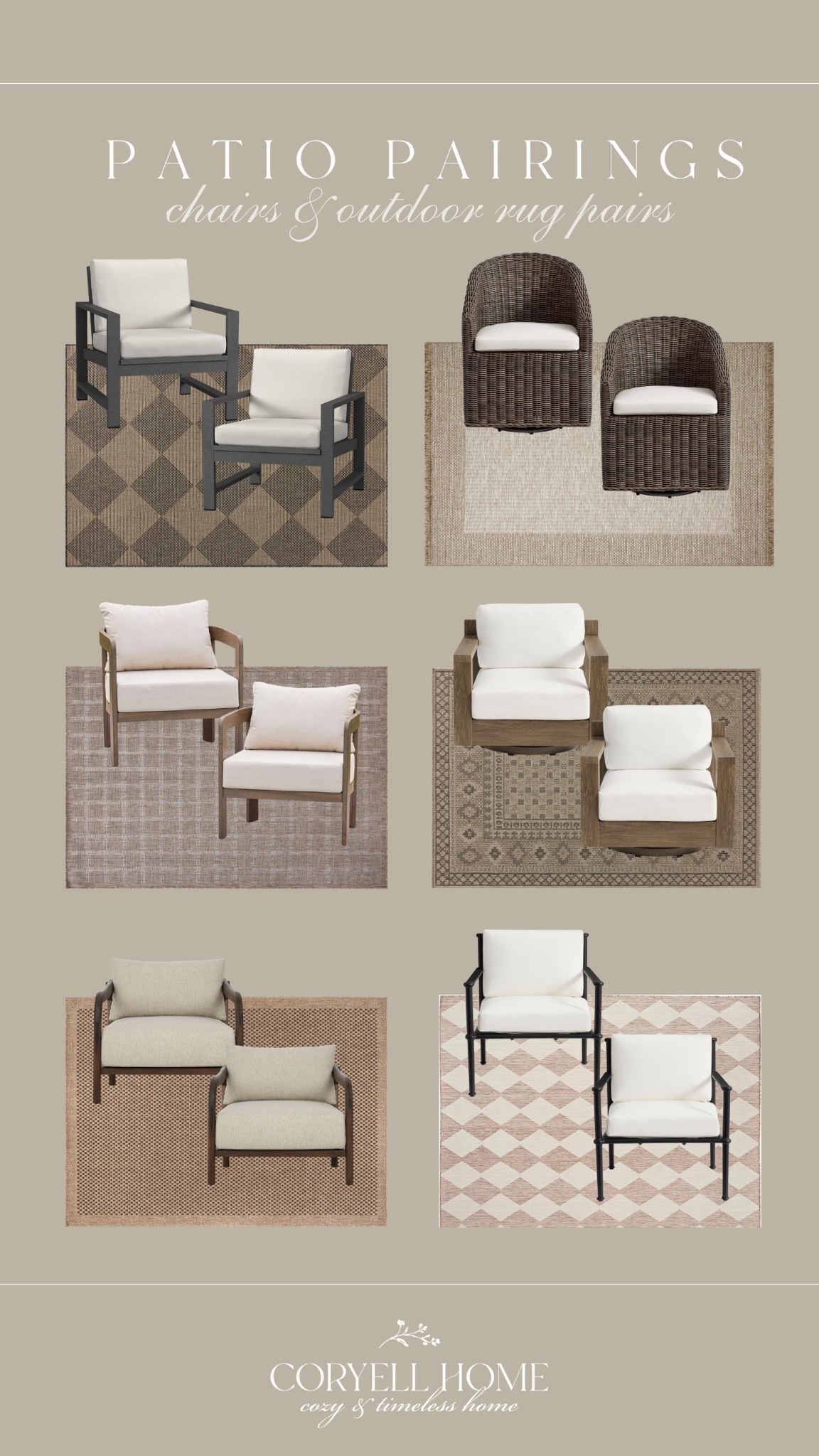 Patio outdoor rug and outdoor seating pairings! 🤎😍

#LTKHome #LTKSeasonal