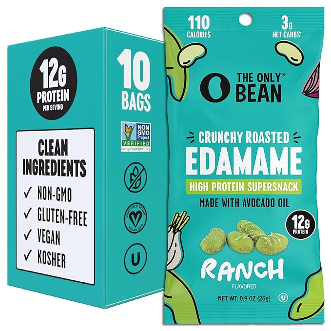 The Only Bean High Protein Snacks, Healthy Snacks for Adults and Kids, Vegan and Low Carb Snacks,... | Amazon (US)