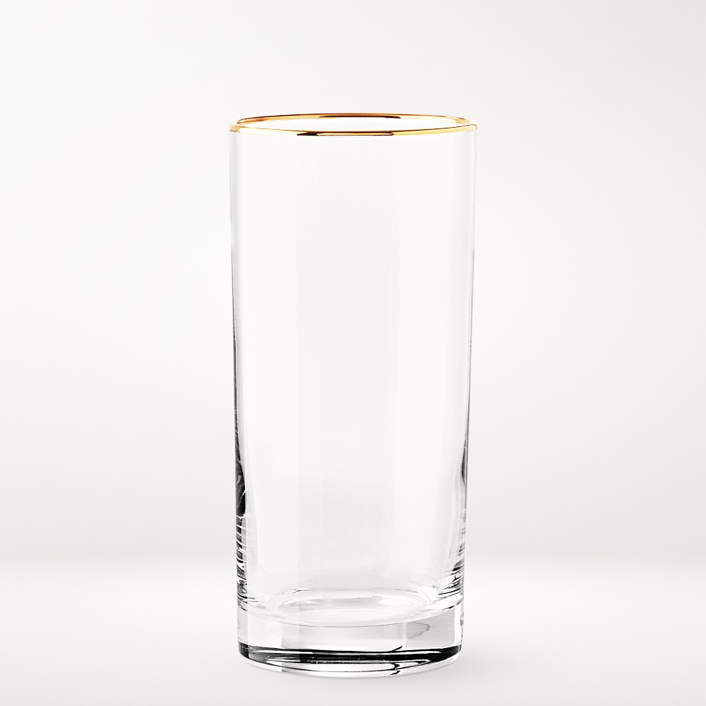 Gold Rim Highball Glasses, Set of 4 | Williams-Sonoma