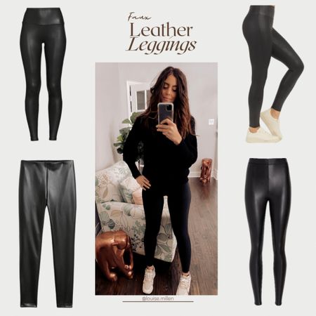 Faux leather leggings (size small) 

#LTKunder100 #LTKstyletip #LTKSeasonal