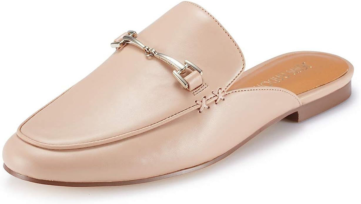 JENN ARDOR Women’s Mule Flats Shoes Pointed Toe Backless Slipper Slip On Loafer Shoes | Amazon (US)