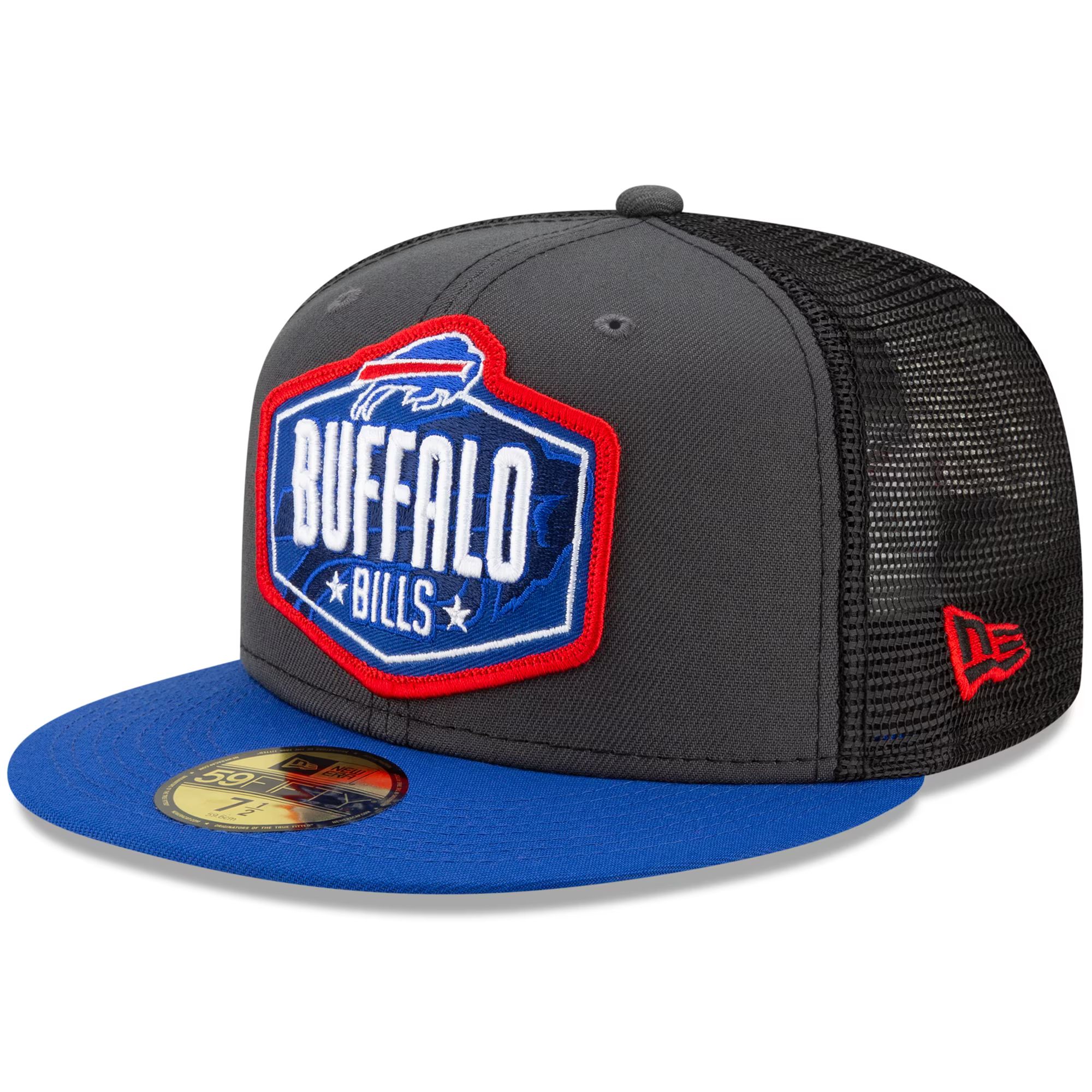 Buffalo Bills New Era 2021 NFL Draft On-Stage 59FIFTY Fitted Hat - Graphite/Royal | Fanatics