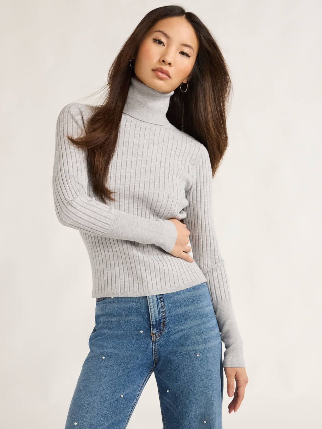 Scoop Women’s Ribbed Turtleneck Sweater, Lightweight, Sizes XS-XXL | Walmart (US)