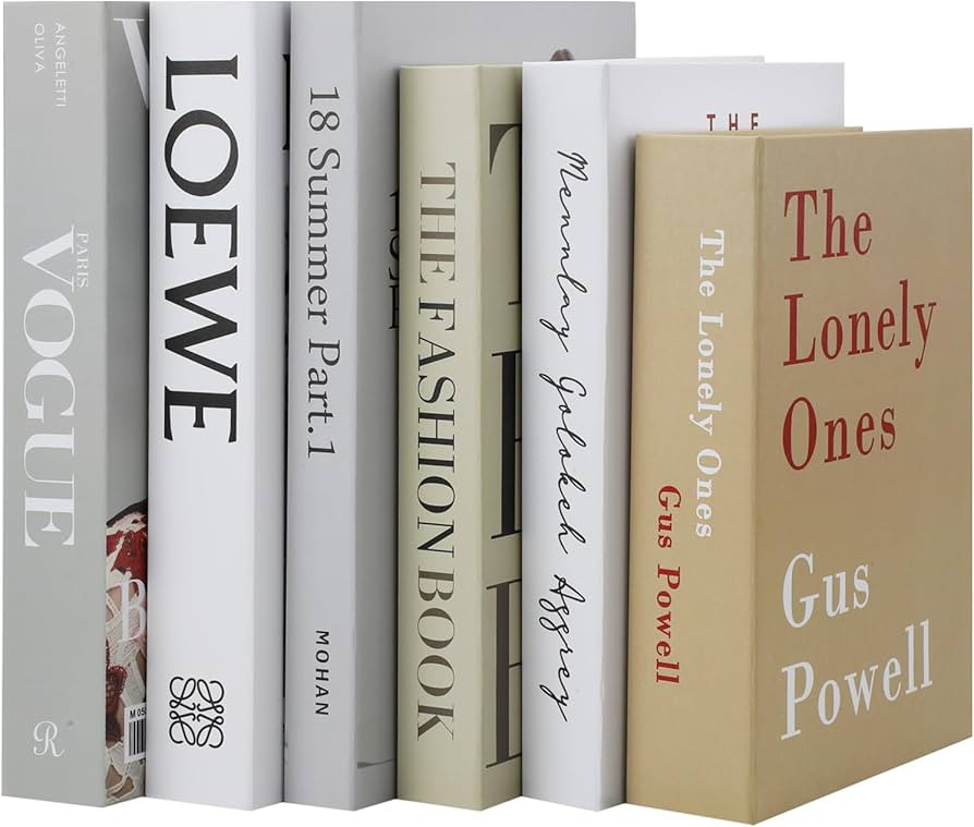 6 Stück Dekorative Bücher für Heimdekor Mode Dekoratives Buch Kreativer englischer Brief Druck... | Amazon (DE)