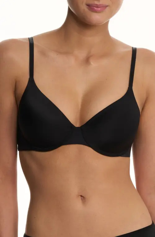 Natori EverFit Seamless Convertible T-Shirt Bra in Black at Nordstrom, Size 32D | Nordstrom