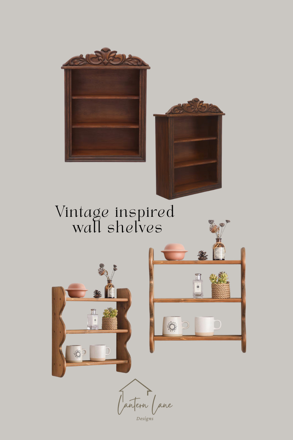 Vintage inspired wall shelves. Great for smaller spaces and the prices are so affordable. Can be used anywhere in your home. 

 #LTKHome #LTKSaleAlert