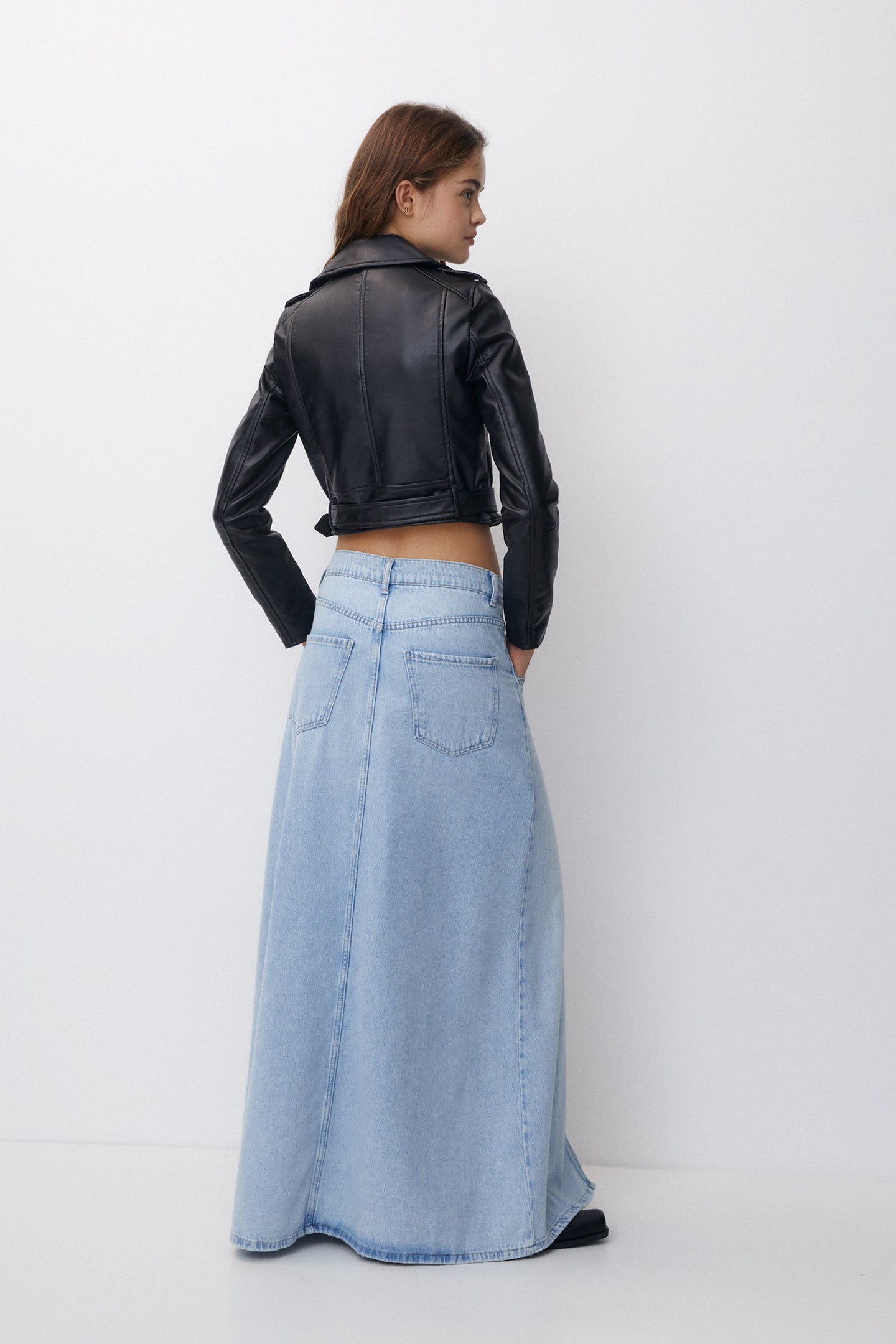 Faux leather biker jacket | PULL and BEAR UK