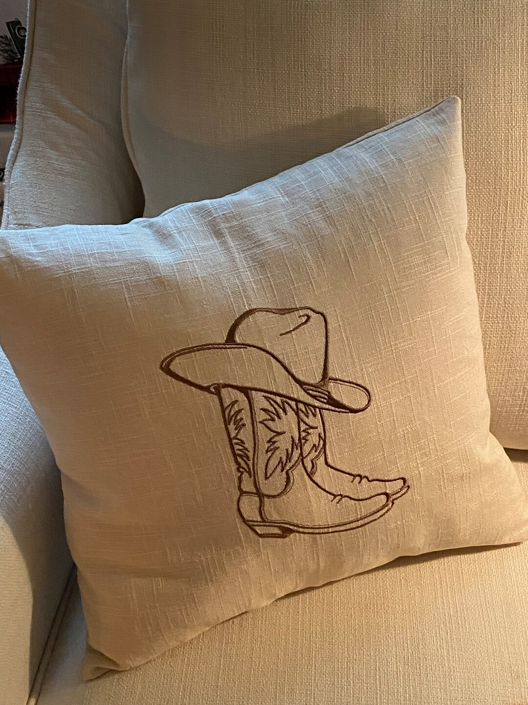 Cowboy Hat and Boots Pillow - Etsy | Etsy (US)