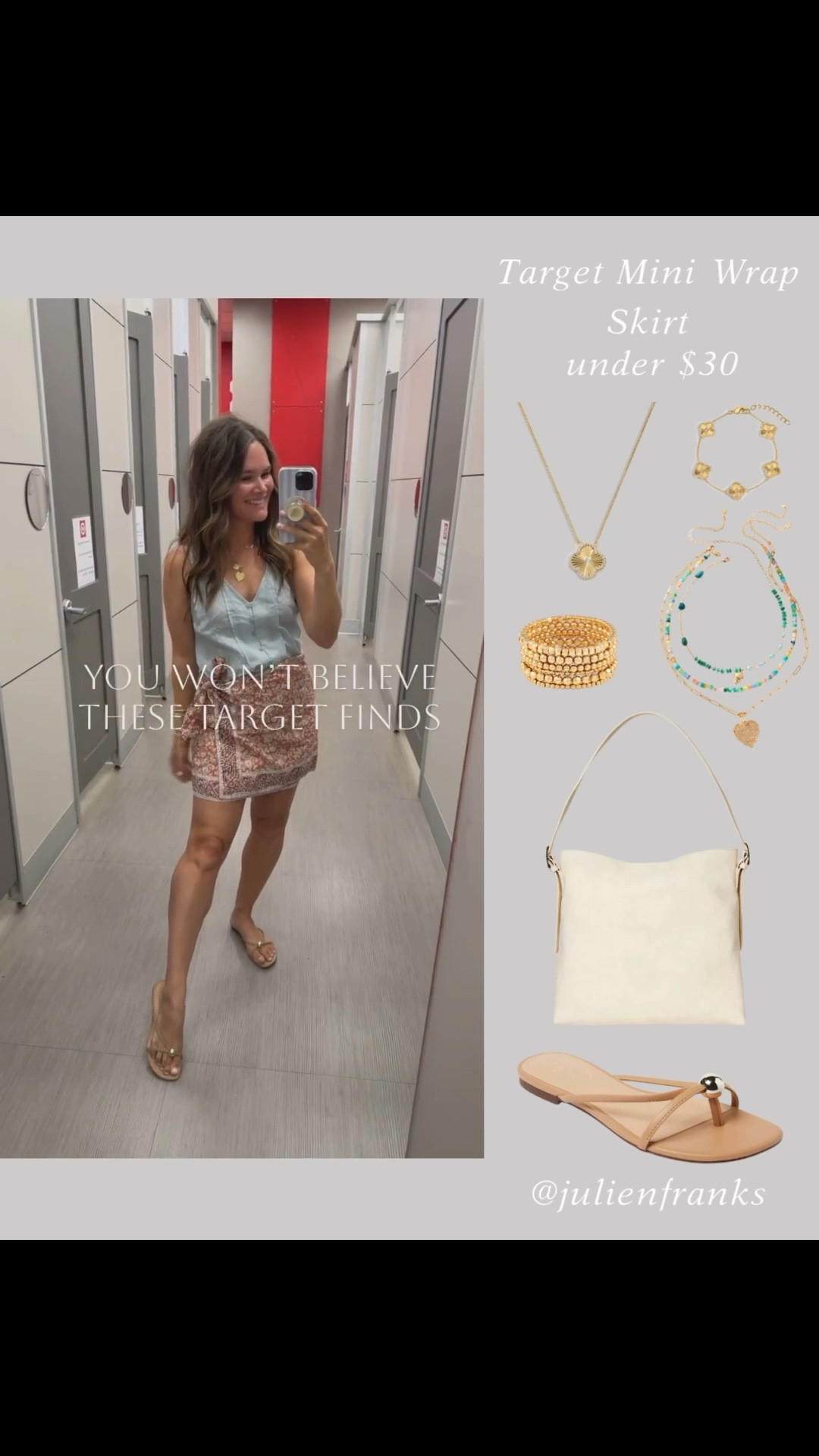 Y’all love these target finds- skort is giving Anthro, top FP and bag Madewell. Cute right now but easy to transition into fall with boots and sweater 🤩🤩
.
#target #targetfinds #targetfashion #sharemytargetstyle #momstyle #momoutfit #affordablestyle #affordablefashion 

#LTKSaleAlert #LTKFindsUnder50 #LTKStyleTip