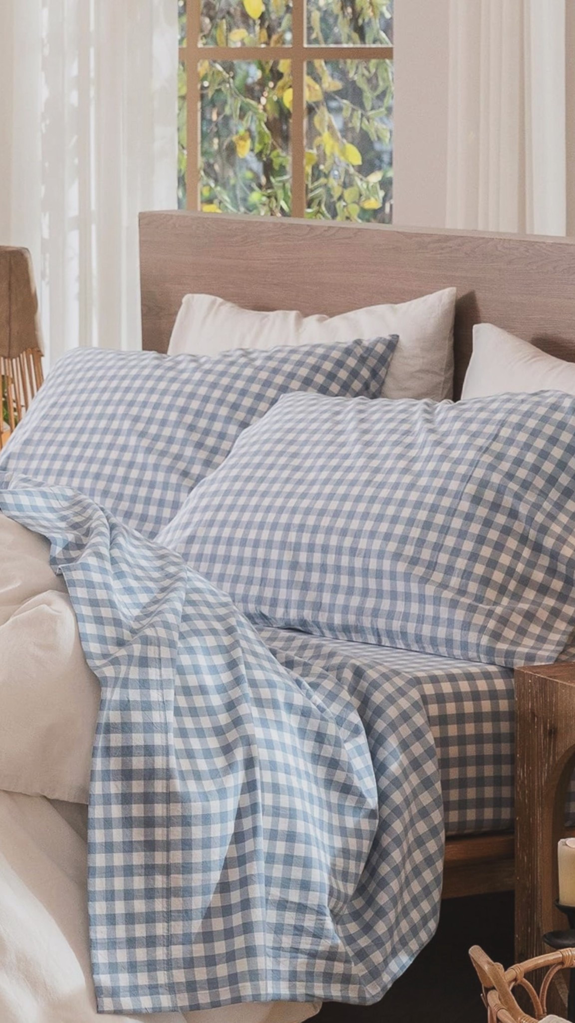 my amazon blue gingham sheets are back in stock 🤍

Bedroom decor bedroom inspo gingham 

#LTKdayinmylife #LTKHome #LTKSaleAlert