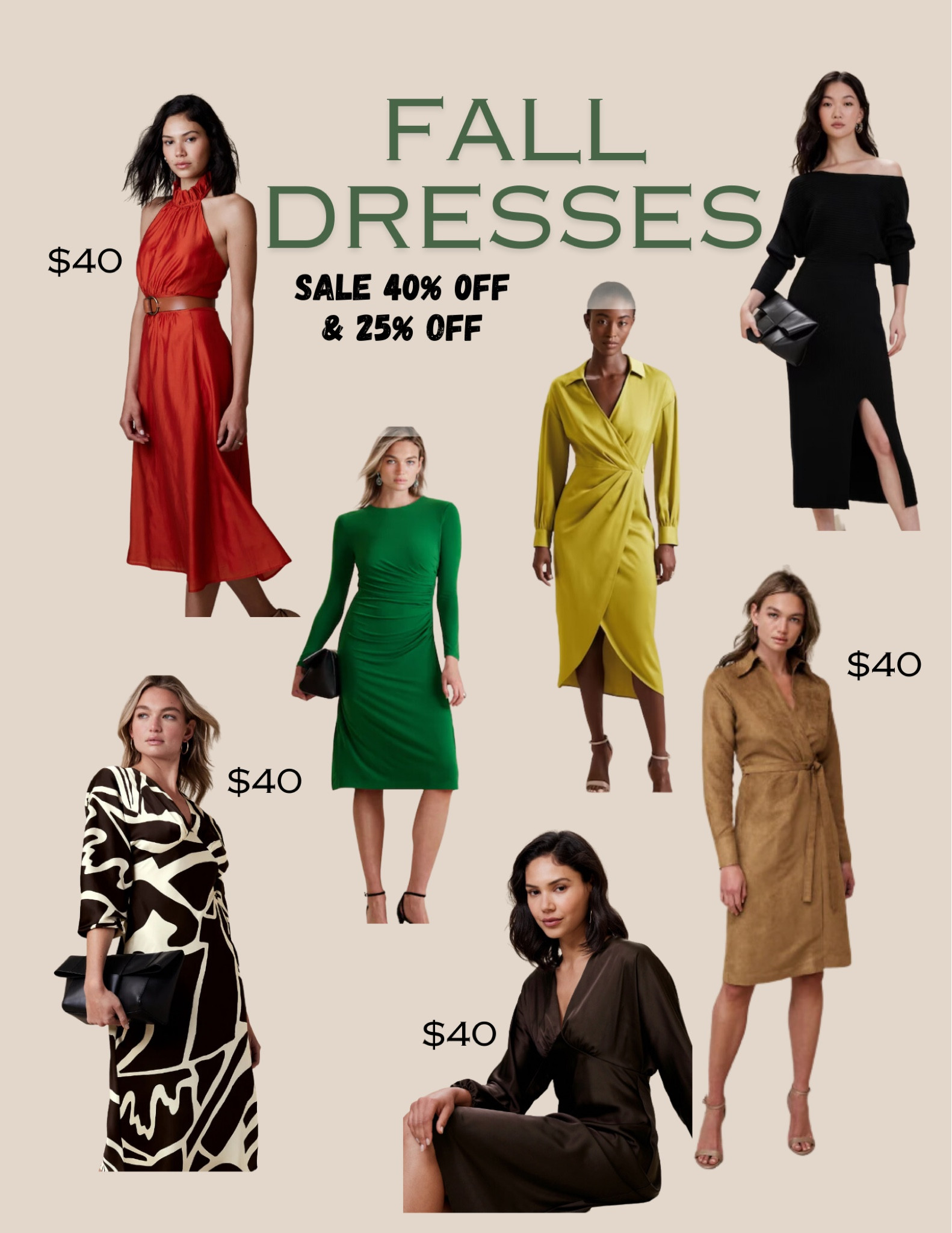 Banana Republic 
Fall Dresses - Huge Sale

#fall #fallclothes #womensclothes #falldresses

#LTKsalealert #LTKHolidaySale #LTKfindsunder50