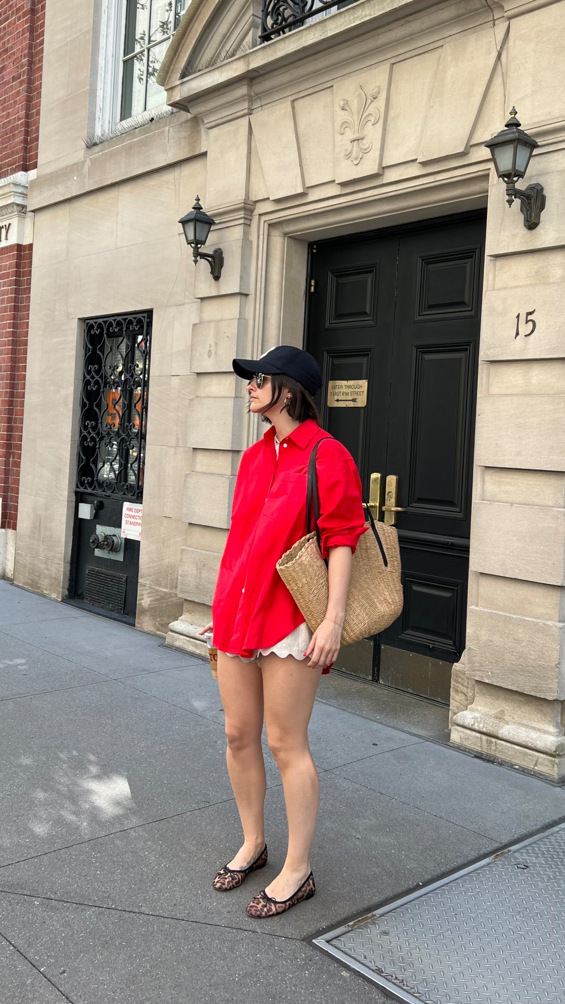 Oversized button down, oversized 4th of July button down, red button down, scallop shorts, preppy, summer outfit, outfit inspo, woven bag, straw bag 

#LTKStyleTip #LTKItBag #LTKFindsUnder100