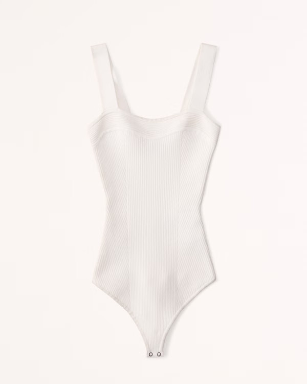 Ribbed Sweater Sweetheart Bodysuit | Abercrombie & Fitch (US)