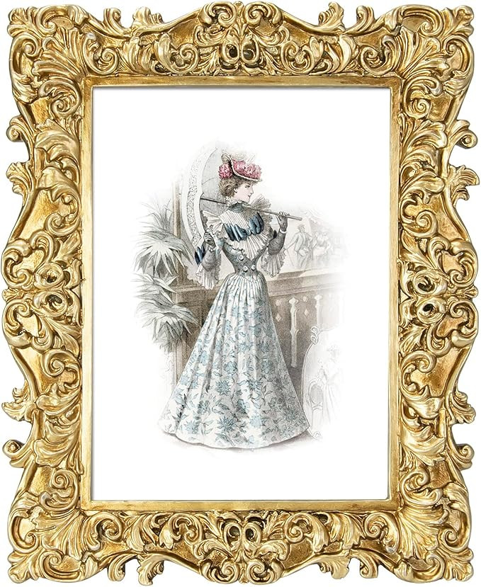 GUOER 5x7 Picture Frames Vintage Photo Frame with Glass Front Antique Picture Frame for Tabletop ... | Amazon (US)