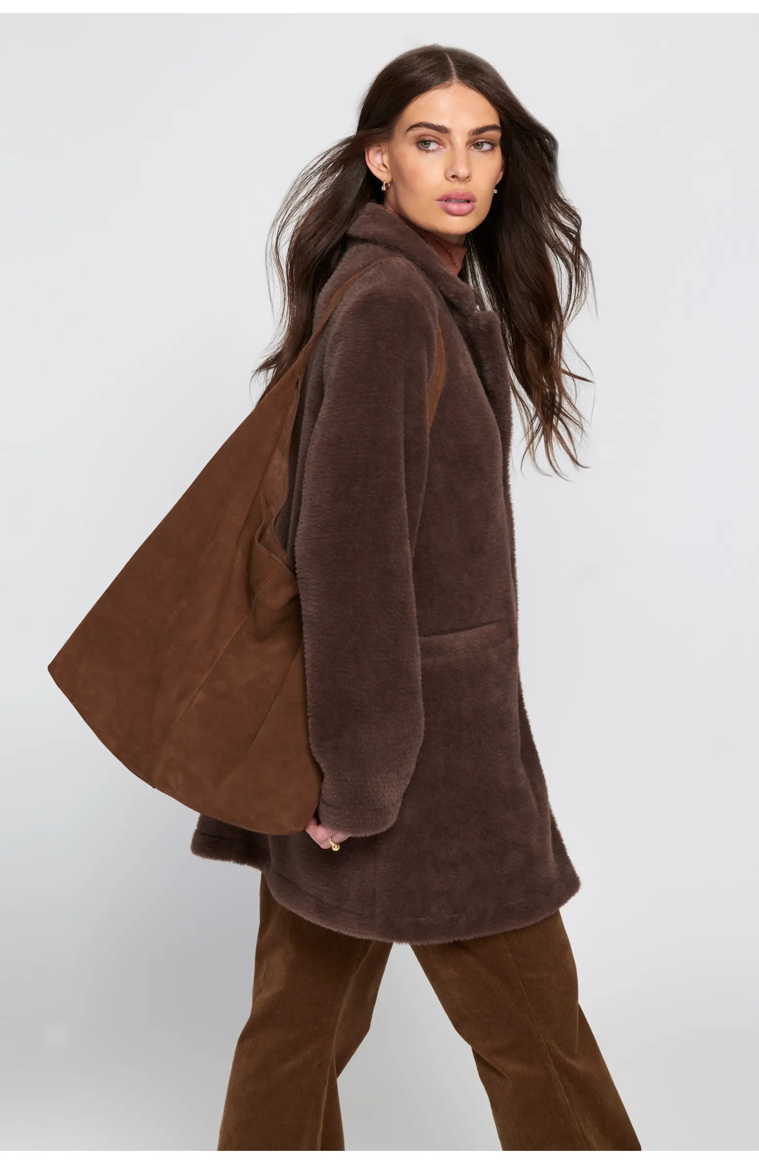 ELLE Collection Suede Slouch Tote Bag | Nordstrom | Nordstrom