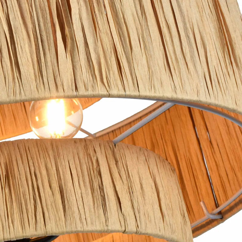 Frese 3 - Light Raffia Dimmable Lantern Chandelier | Wayfair North America