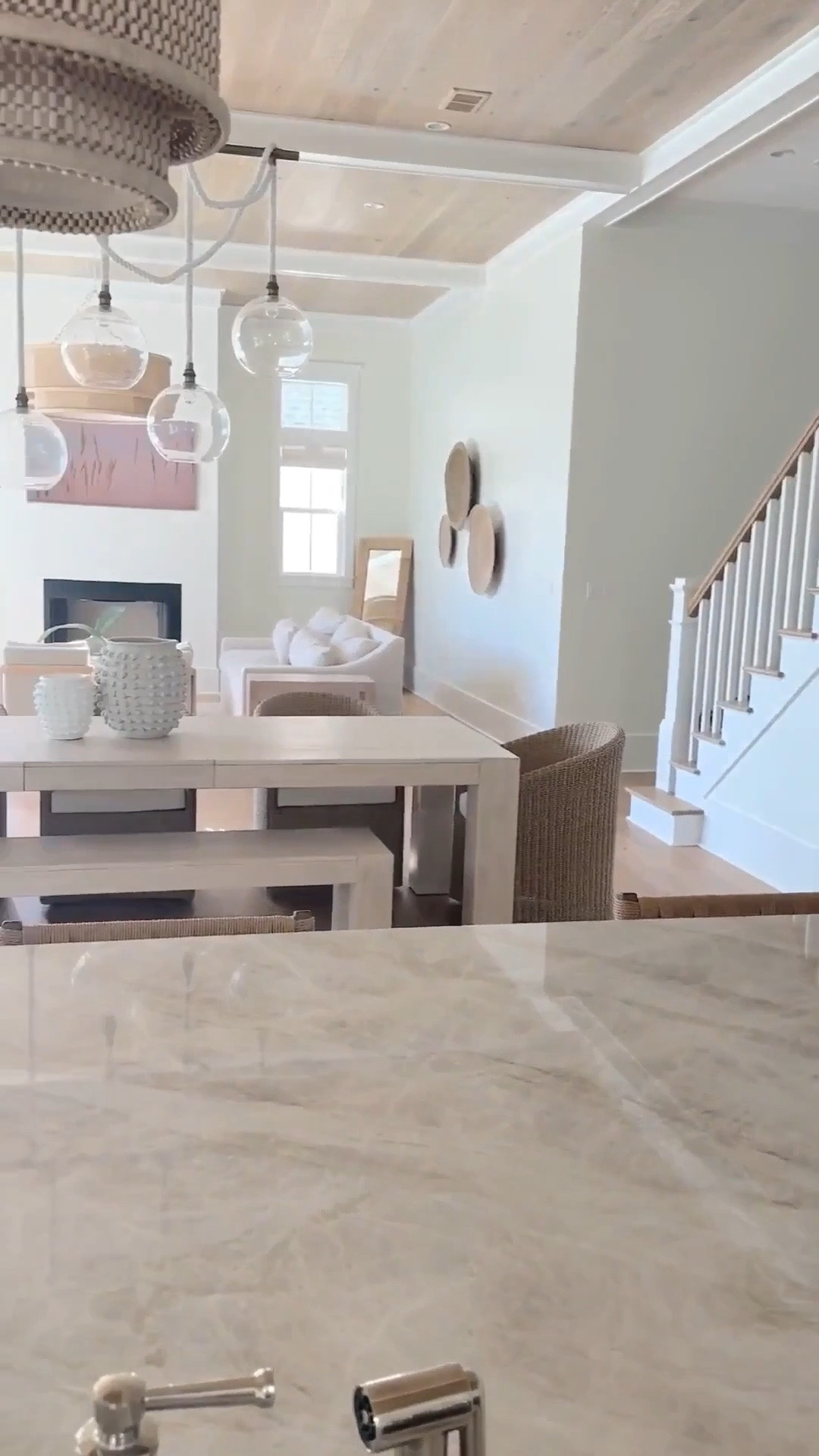 Kitchen, living room, dining room. Open concept. Modern coastal design

#LTKHome