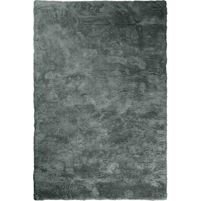 Handloom Cashmere Blend High Pile Area Rug in Storm | Perigold