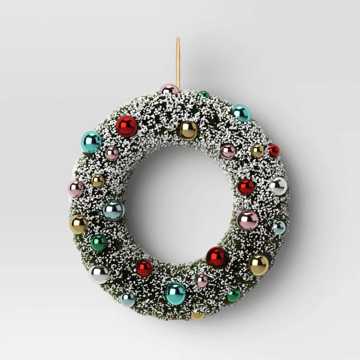 Vintage Bottle Brush Christmas Wreath with Ornaments - Threshold™ | Target