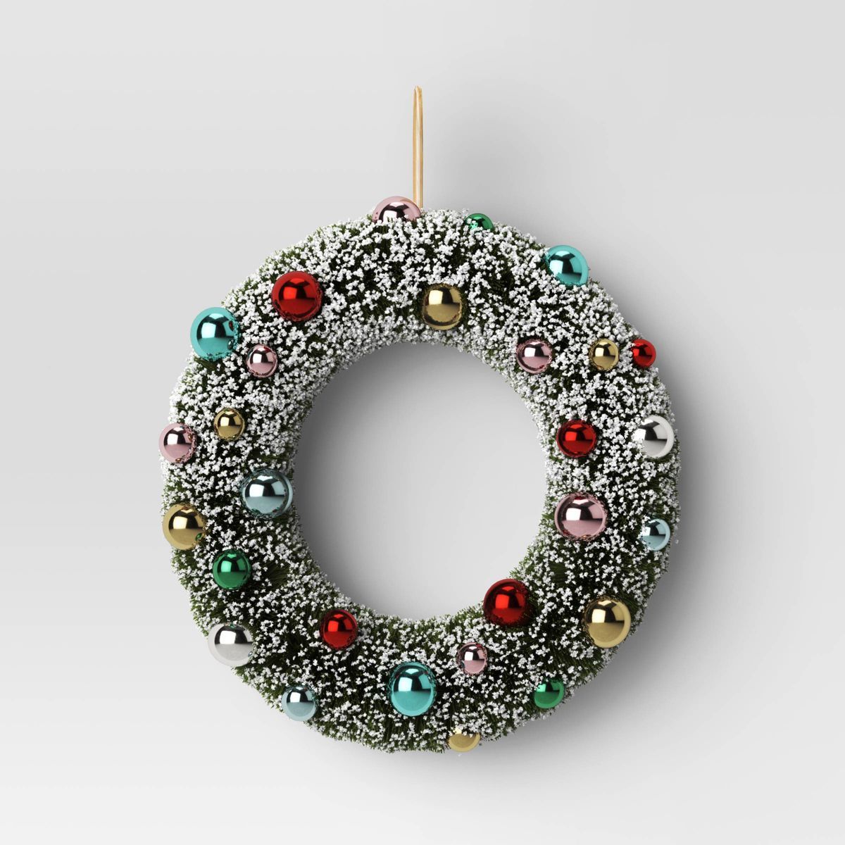 Vintage Bottle Brush Christmas Wreath with Ornaments - Threshold™ | Target